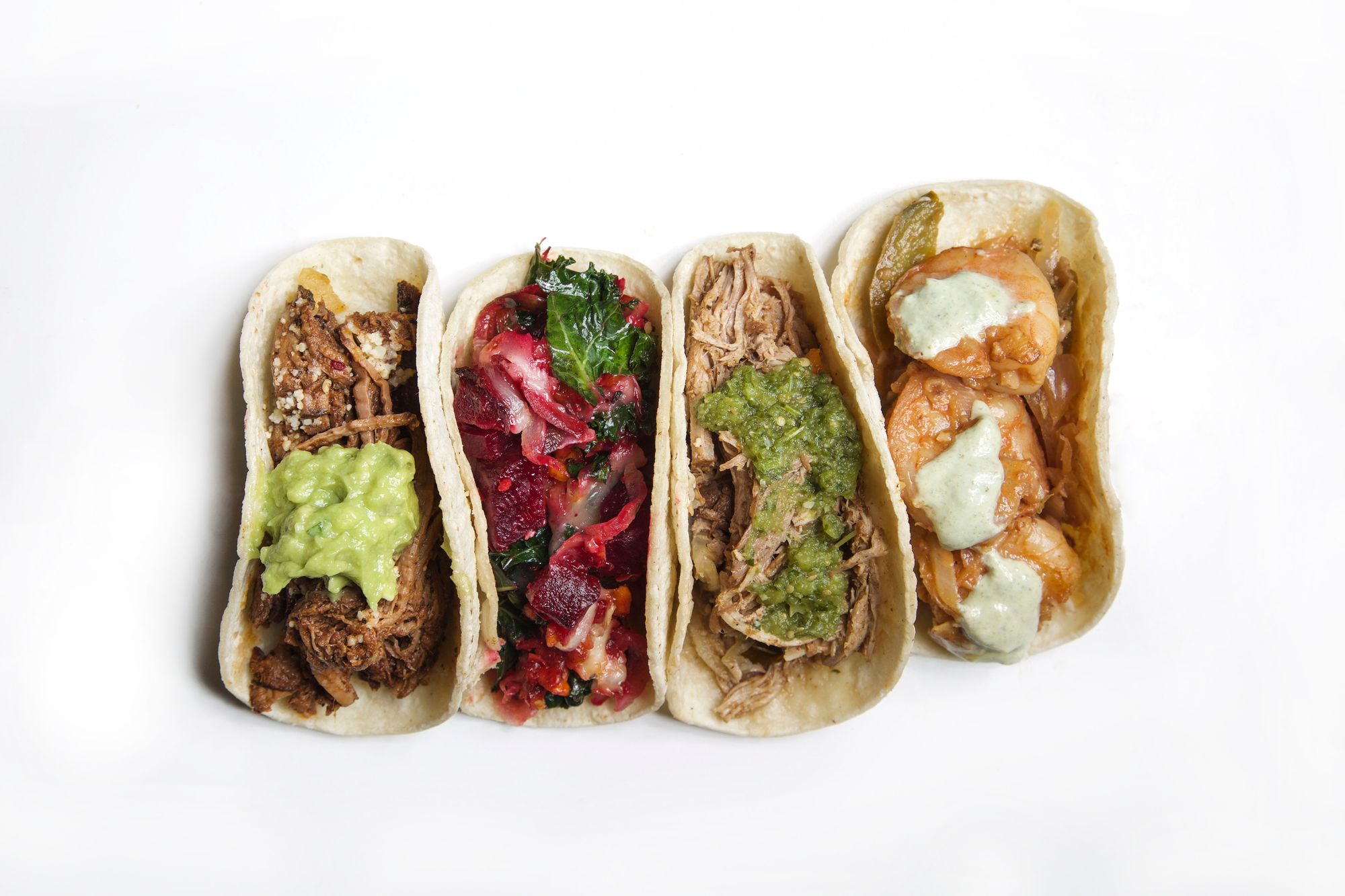 Cuatro tacos distintos